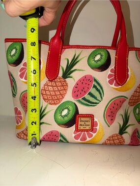 Dooney & Bourke Fruit Print Mini Tote with Red Trim